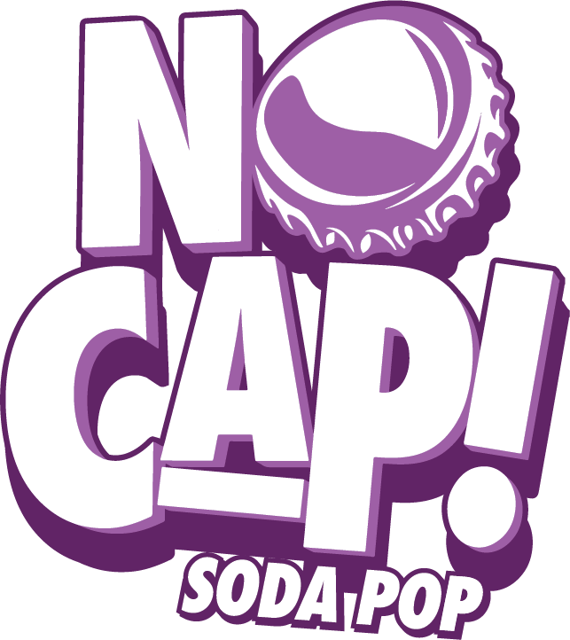 Stacked NO CAP Soda Pop logo
